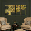 Tree of Surahs (4 Quls) Islamic Wall Art Set of 4 - 54 inches x 24 inches